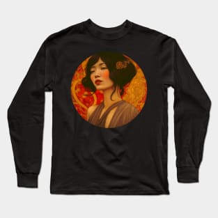 Art Deco Style Woman Long Sleeve T-Shirt